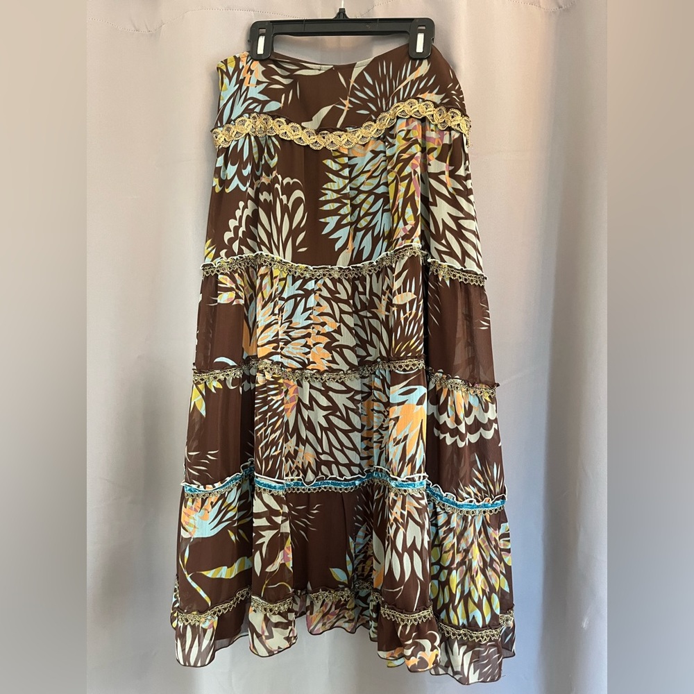 90s Vintage Cynthia Steffe Floral Maxi Skirt